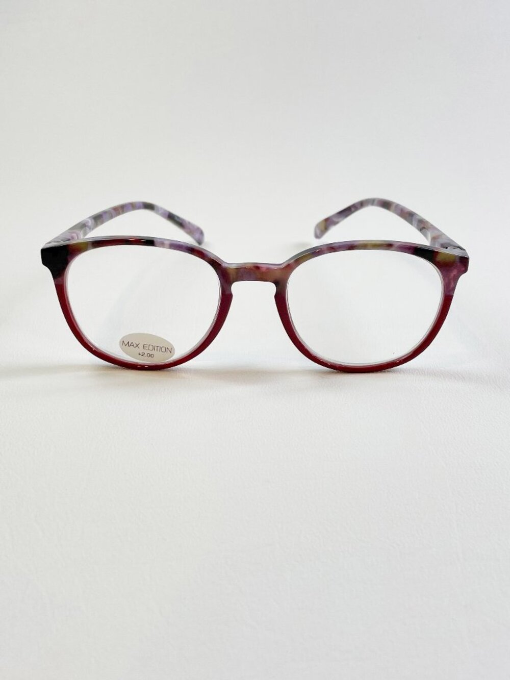 Max Edition +2.00 Rose & Lavender Tortoise Reading Glasses